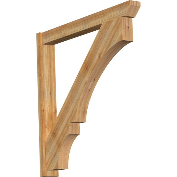 Ekena Millwork Balboa Slat Rough Sawn Outlooker, Western Red Cedar, 6"W x 48"D x 48"H OUT06X48X48BOA06RWR - main